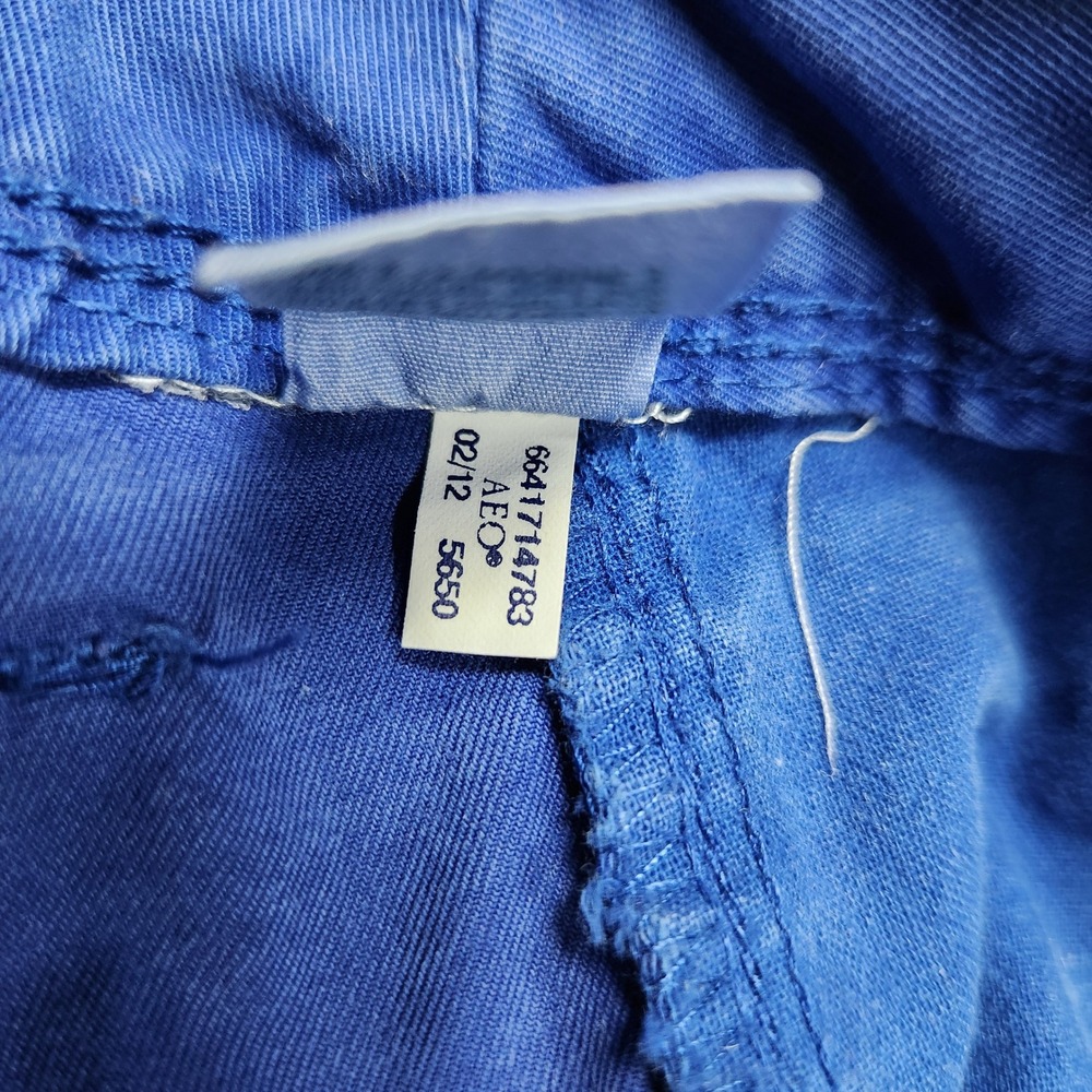 American Eagle Outfitters Mens Blue Prep Length Cotton Twill Shorts Size 34 - Picture 6 of 16